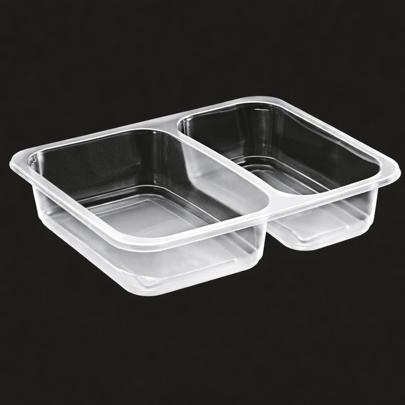 EL-477 İKİ BÖLMELİ VAKUM KABI 227X178 MM 20 GR ŞEFFAF ELTRON 400 ADET