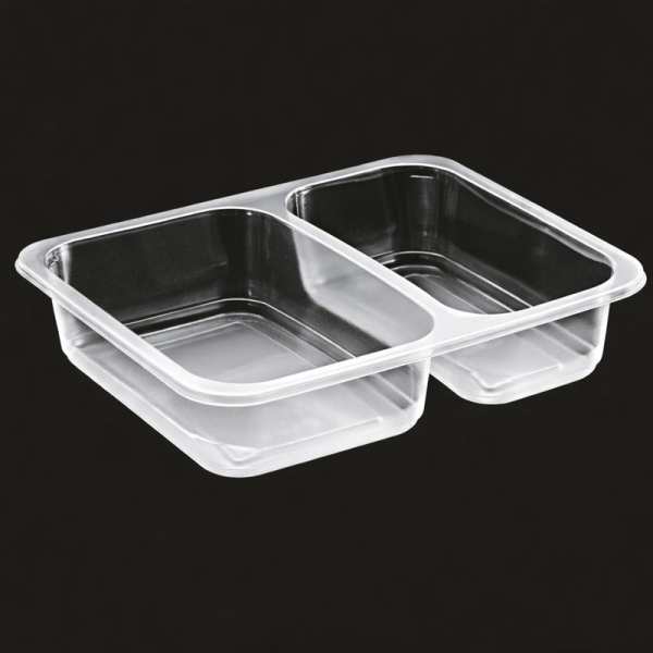 EL-477 İKİ BÖLMELİ VAKUM KABI 227X178 MM 20 GR ŞEFFAF ELTRON 400 ADET