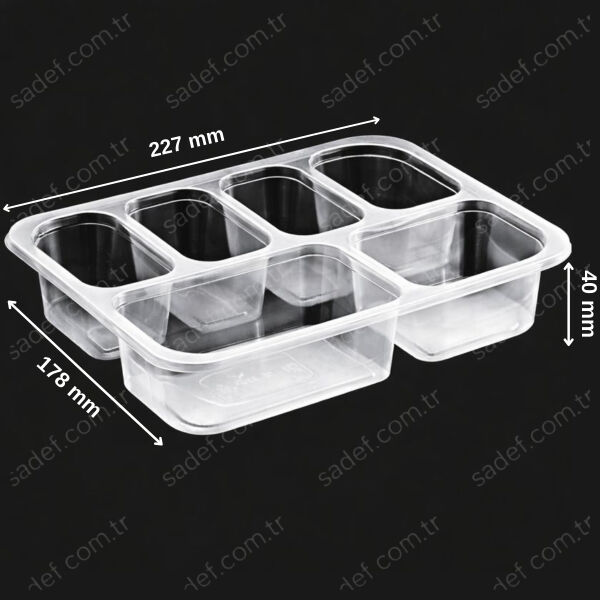 EL479 PP 6 BÖLMELİ ÜST FİLM YAPIŞTIRMALI KAP 227X178 MM 20 GR ELTRON ŞEFFAF 400 ADET