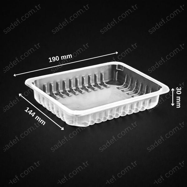EL602 H:30 PP ÜST FİLM YAPIŞTRMALI KAP 190X144 12 GR ELTRON ( +4 °C TAZE ) ŞEFFAF 600 ADET