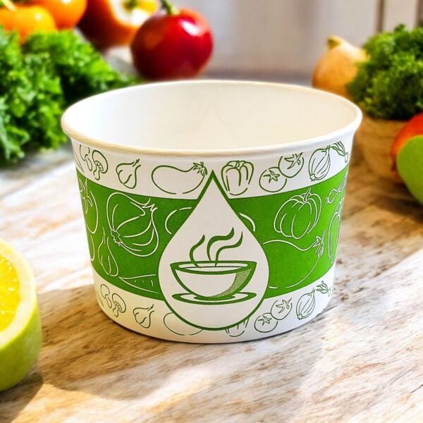 KAPAKSIZ DAMLA 16 OZ BASKILI KARTON ÇORBA KASE 11 GR 1000 ADET