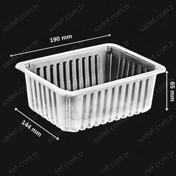 EL605 H:65 PP ÜST FİLM YAPIŞTRMALI KAP 190X144 16 GR ELTRON ( +4 °C TAZE ) ŞEFFAF 400 ADET