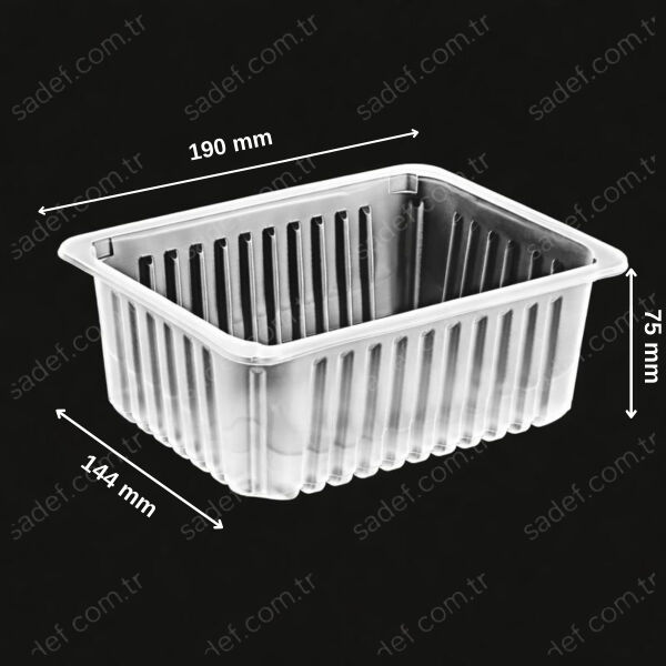 EL606 H:75 PP ÜST FİLM YAPIŞTRMALI KAP 190X144 18 GR ELTRON ( +4 °C TAZE ) ŞEFFAF 400 ADET