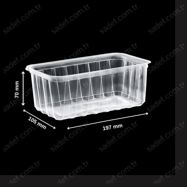 EL247 PP 1000 ML ŞARKÜTERİ KASE SICAK 7,8 GR ELTRON ŞEFFAF 1200 ADET