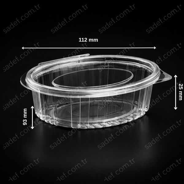 EL350 80 ML PET OVAL SIZDIRMAZ SOS & MEZE KAP 5 GR ELTRON ŞEFFAF 1000 ADET