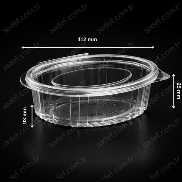 EL350 80 ML PET OVAL SIZDIRMAZ SOS & MEZE KAP 5 GR ELTRON ŞEFFAF 1000 ADET