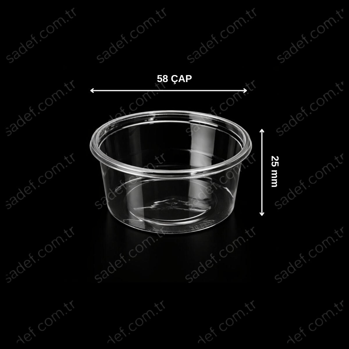Ø58 KAPAKSIZ 30 ML PET SOS KABI 1,6 GR SERPET ŞEFFAF 2000 ADET