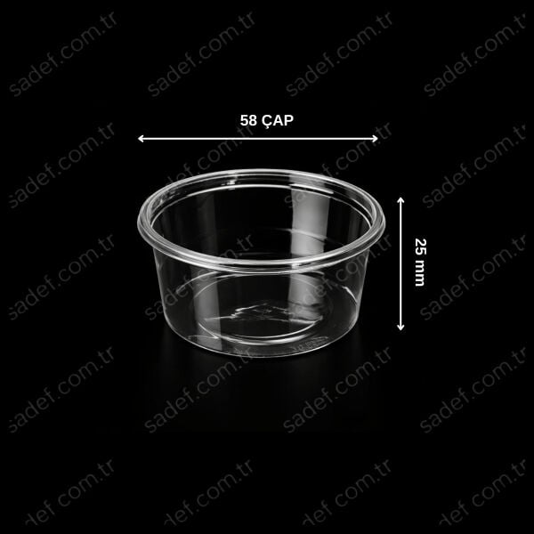 Ø58 KAPAKSIZ 30 ML PET SOS KABI 1,6 GR SERPET ŞEFFAF 2000 ADET