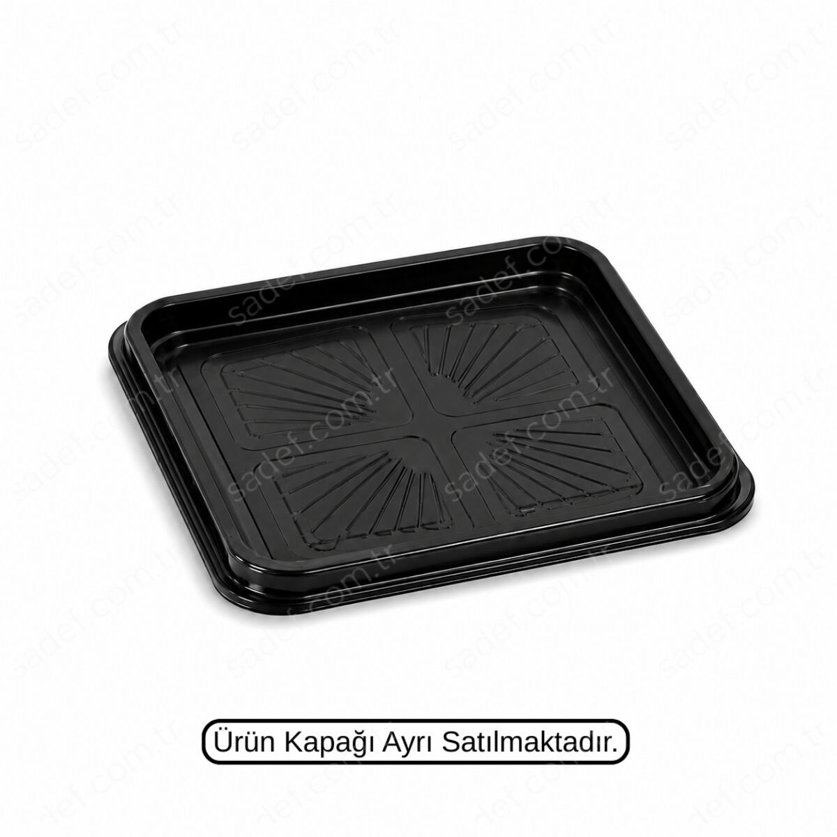 YAŞ PASTA PET KARE KASE 120X120X20 9,5 GR SİYAH SERPET 450 ADET
