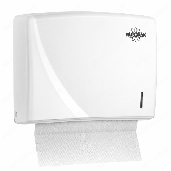 200 LÜ RULOPAK MODERN Z KATLI HAVLU DİSPENSERİ ( BEYAZ  )