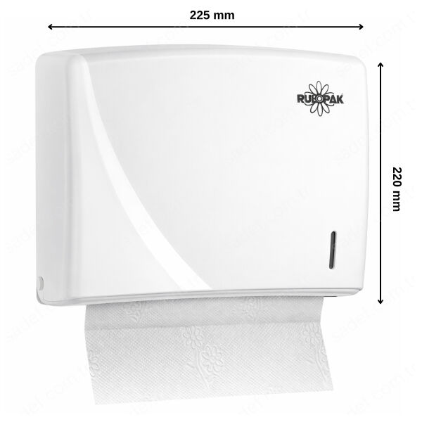 200 LÜ RULOPAK MODERN Z KATLI HAVLU DİSPENSERİ ( BEYAZ  )