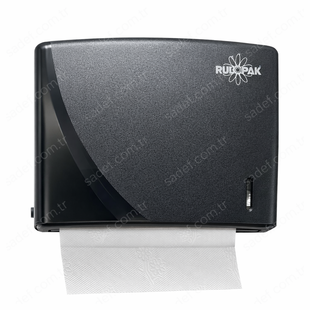 200 LÜ RULOPAK MODERN Z KATLI HAVLU DİSPENSERİ ( SİYAH )
