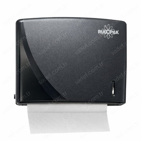 200 LÜ RULOPAK MODERN Z KATLI HAVLU DİSPENSERİ ( SİYAH )