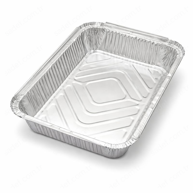 KÜÇÜK ALÜMİNYUM DİKDÖRTGEN TEPSİ 2500 CC 100 ADET X 5 PAKET