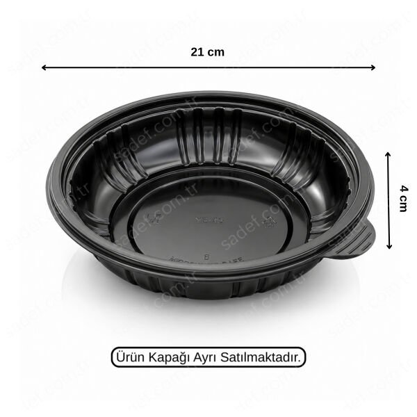 GÖVDE 225 Ø SALATA & SICAK YEMEK KABI PP SİYAH ELTRON 280 ADET