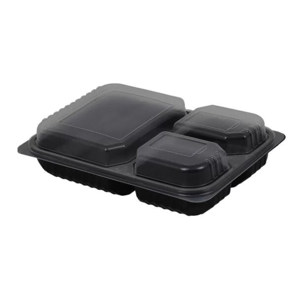 FT291 FOLYOTERM 3 BÖLMELİ YEMEK KABI KAPAK ŞEFFAF 400 ADET