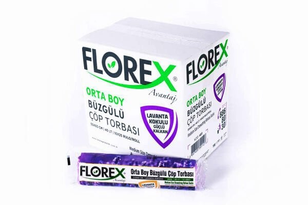 403 LAVANTA ORTA BÜZGÜLÜ ÇÖP POŞET 130 GR 10X25 AD 3,25 KG  43 MC