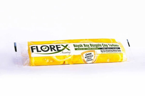 501 LİMON BÜYÜK BÜZGÜLÜ ÇÖP POŞET 130 GR 10X25 AD 3,25 KG 31 MC