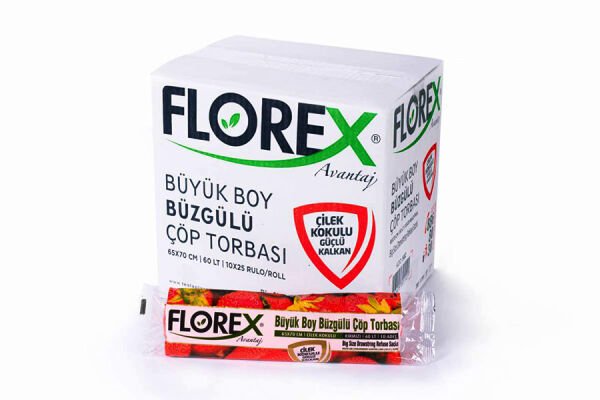 502 ÇİLEK BÜYÜK BÜZGÜLÜ ÇÖP POŞET 130 GR 10X25 AD 3,25 KG 31 MC