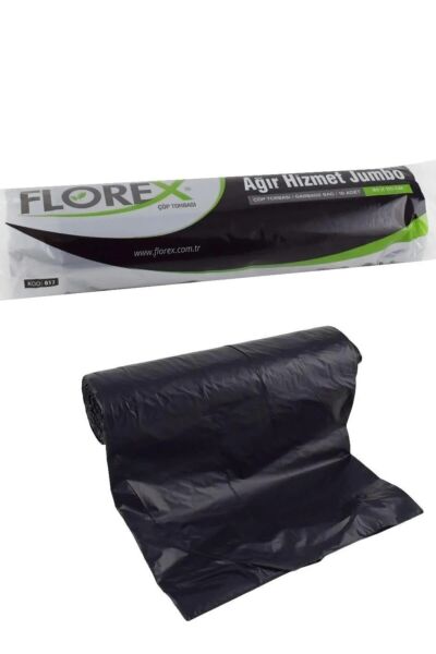 617 AĞIR HİZMET JUMBO ÇÖP POŞET 700 GR 10X10 AD 7 KG SİYAH