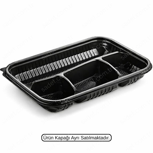 ELTRON 4 BÖLMELİ KEBAP KAP SİYAH GÖVDE 30 GR 100 ADET