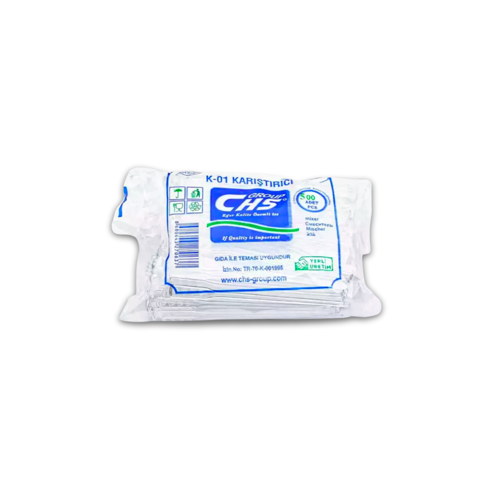 CHS PLASTİK KARIŞTIRICI 0,37 GR 500 AD ŞEFFAF X 60 PAKET