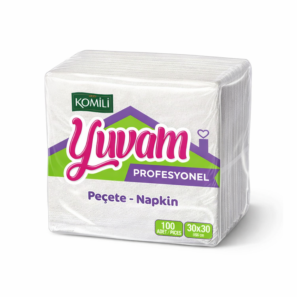 KOMİLİ 30X30 KARE PEÇETE TEK 100X24 PK