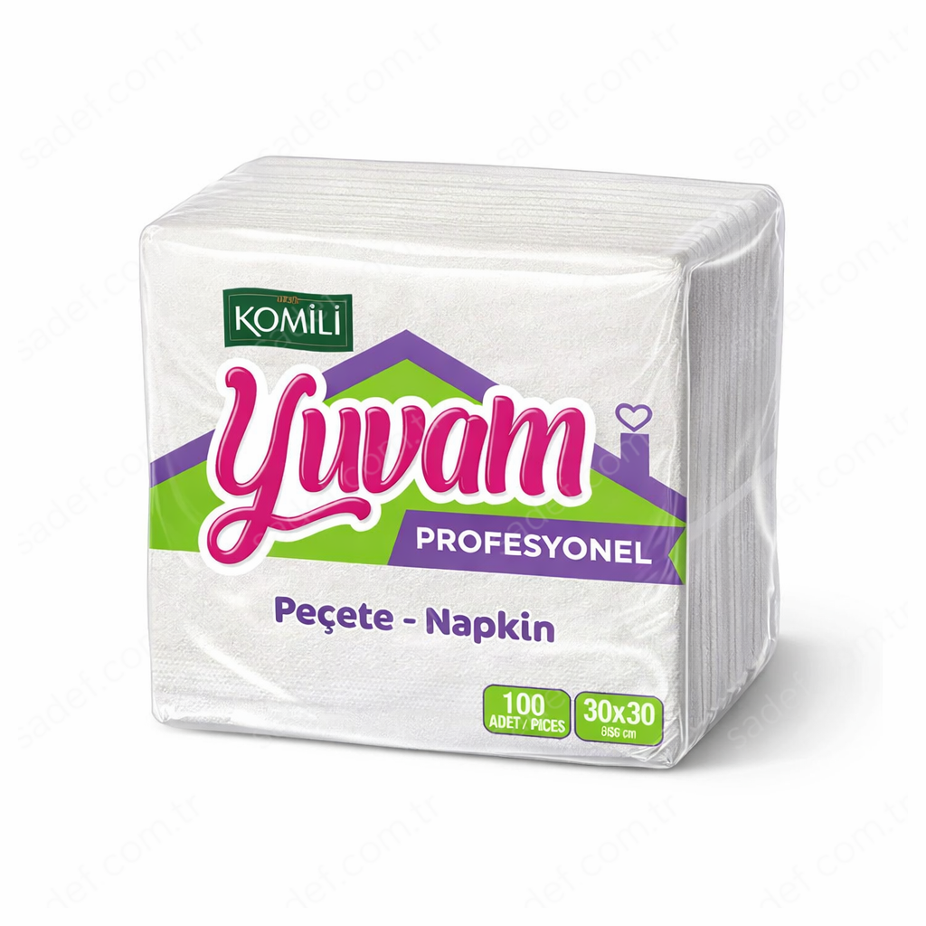 KOMİLİ 30X30 KARE PEÇETE TEK 100X24 PK