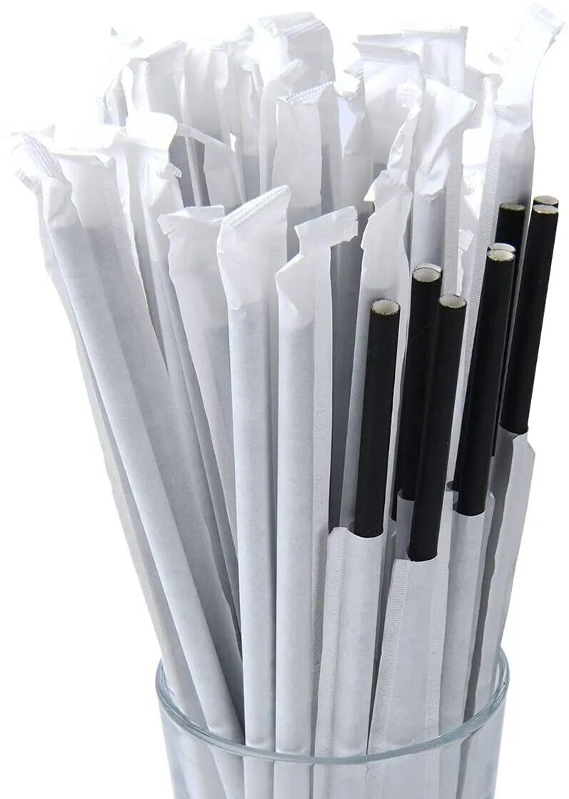 SARGILI KAĞIT PİPET 8 MMX240 MM 100 AD SİYAH