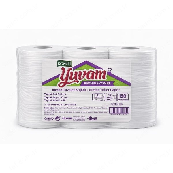 PRO KOMİLİ MİNİ JUMBO TUVALET KAĞIDI ( 9,8 CM ) 150 M 12 AD 6,2 KG
