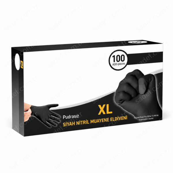 XL SİYAH NİTRİL ELDİVEN 100 AD