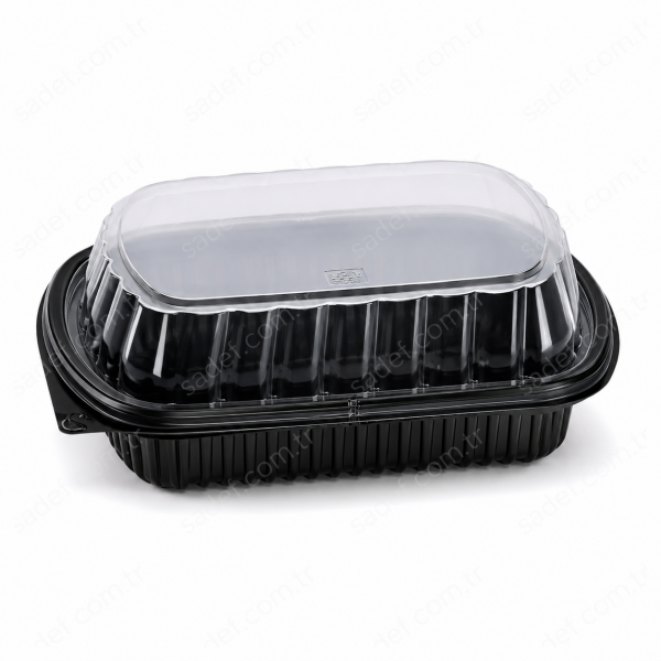DİPACK TEK BÖLMELİ MİKRODALGA KAP+KAPAK SET 200 ADET