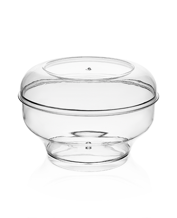 MAY305 KRİSTAL 220 CC  ROYAL PUDİNG KASE + KAPAK ŞEFFAF 450 ADET
