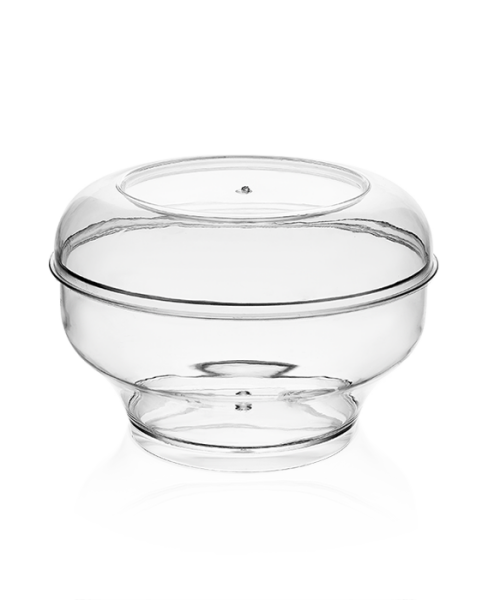 MAY305 KRİSTAL 220 CC  ROYAL PUDİNG KASE + KAPAK ŞEFFAF 450 ADET