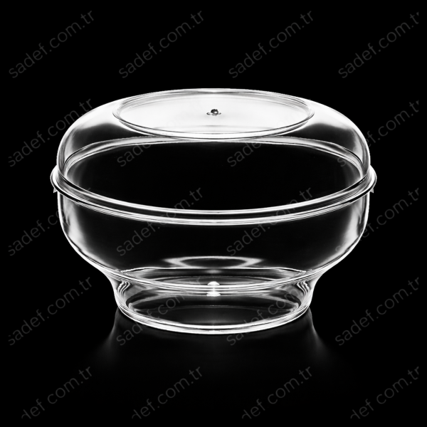 MAY305 KRİSTAL 220 CC  ROYAL PUDİNG KASE + KAPAK ŞEFFAF 450 ADET