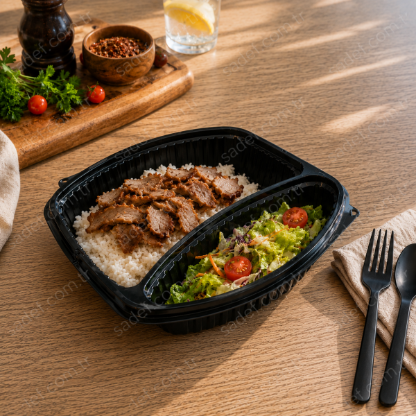 UPLASS İKİ BÖLMELİ MİKRODALGA KAP+KAPAK SET 200 ADET