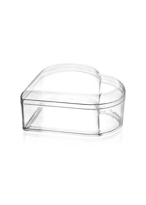 MAY336 KRİSTAL KALP KUTU 280 CC ŞEFFAF 180 ADET