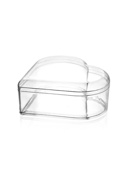 MAY336 KRİSTAL KALP KUTU 280 CC ŞEFFAF 180 ADET