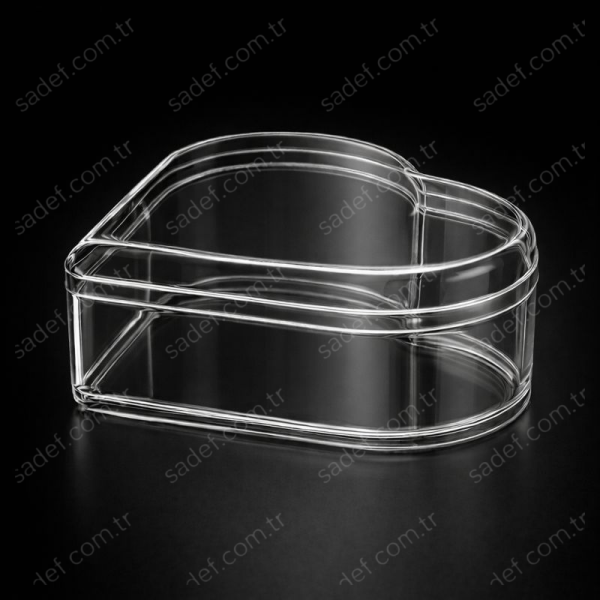 MAY336 KRİSTAL KALP KUTU 280 CC ŞEFFAF 180 ADET