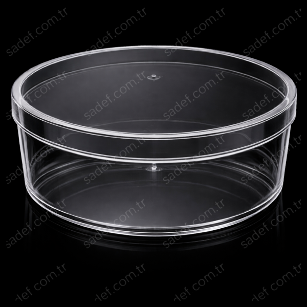 MAY501 KRİSTAL 700 CC HARMONY YUVARLAK KAPAKLI KASE ŞEFFAF 160 ADET