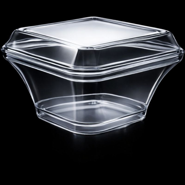 MAY314 260 CC ASOS KARE KAPAKLI ŞEFFAF 500 ADET