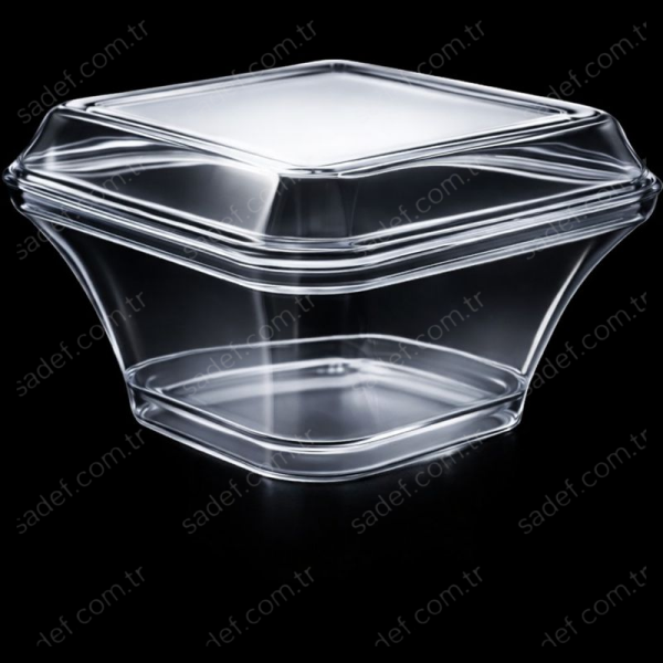 MAY314 260 CC ASOS KARE KAPAKLI ŞEFFAF 500 ADET