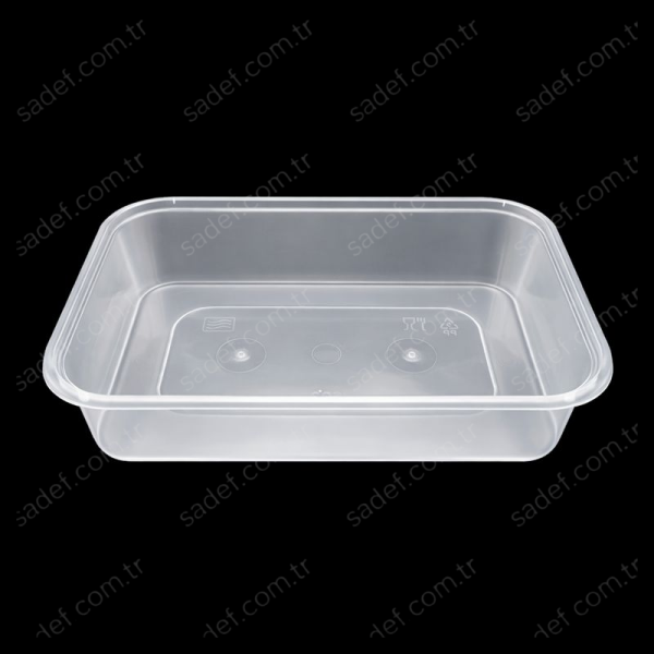 ŞEFFAF 500 CC DİKDÖRTGEN MİKRODALGA IML 26,5 GR KAP + KAPAK 250 ADET