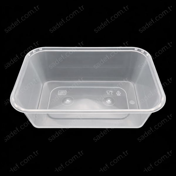 ŞEFFAF 750 CC DİKDÖRTGEN MİKRODALGA IML 30 GR KAP + KAPAK 250 ADET