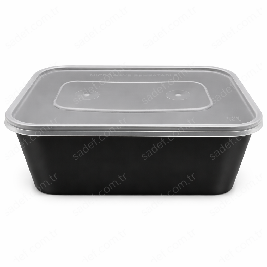 750 CC DİKDÖRTGEN MİKRODALGA IML SİYAH 30 GR KAP + KAPAK 250 ADET