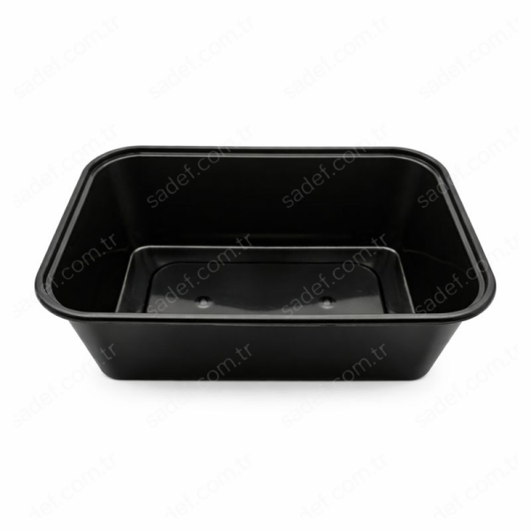 750 CC DİKDÖRTGEN MİKRODALGA IML SİYAH 30 GR KAP + KAPAK 250 ADET