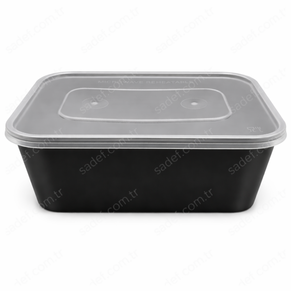 750 CC DİKDÖRTGEN MİKRODALGA IML SİYAH 30 GR KAP + KAPAK 250 ADET