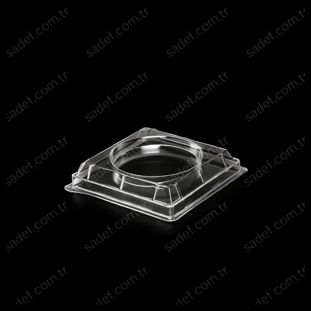 LD-12 DÜZ KAPAK 60X60 MM ( MC12 KAPAĞI ) ŞEFFAF 1200 ADET