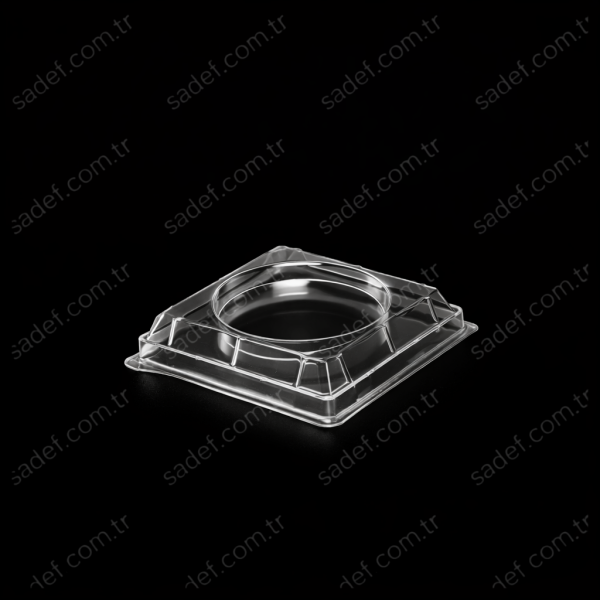 LD-12 DÜZ KAPAK 60X60 MM ( MC12 KAPAĞI ) ŞEFFAF 1200 ADET