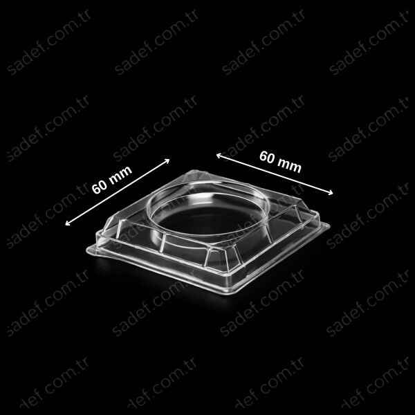 LD-12 DÜZ KAPAK 60X60 MM ( MC12 KAPAĞI ) ŞEFFAF 1200 ADET